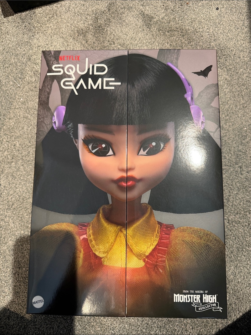 Mattel monster high Squid Game Doll - Black Hair with Purple Headphones